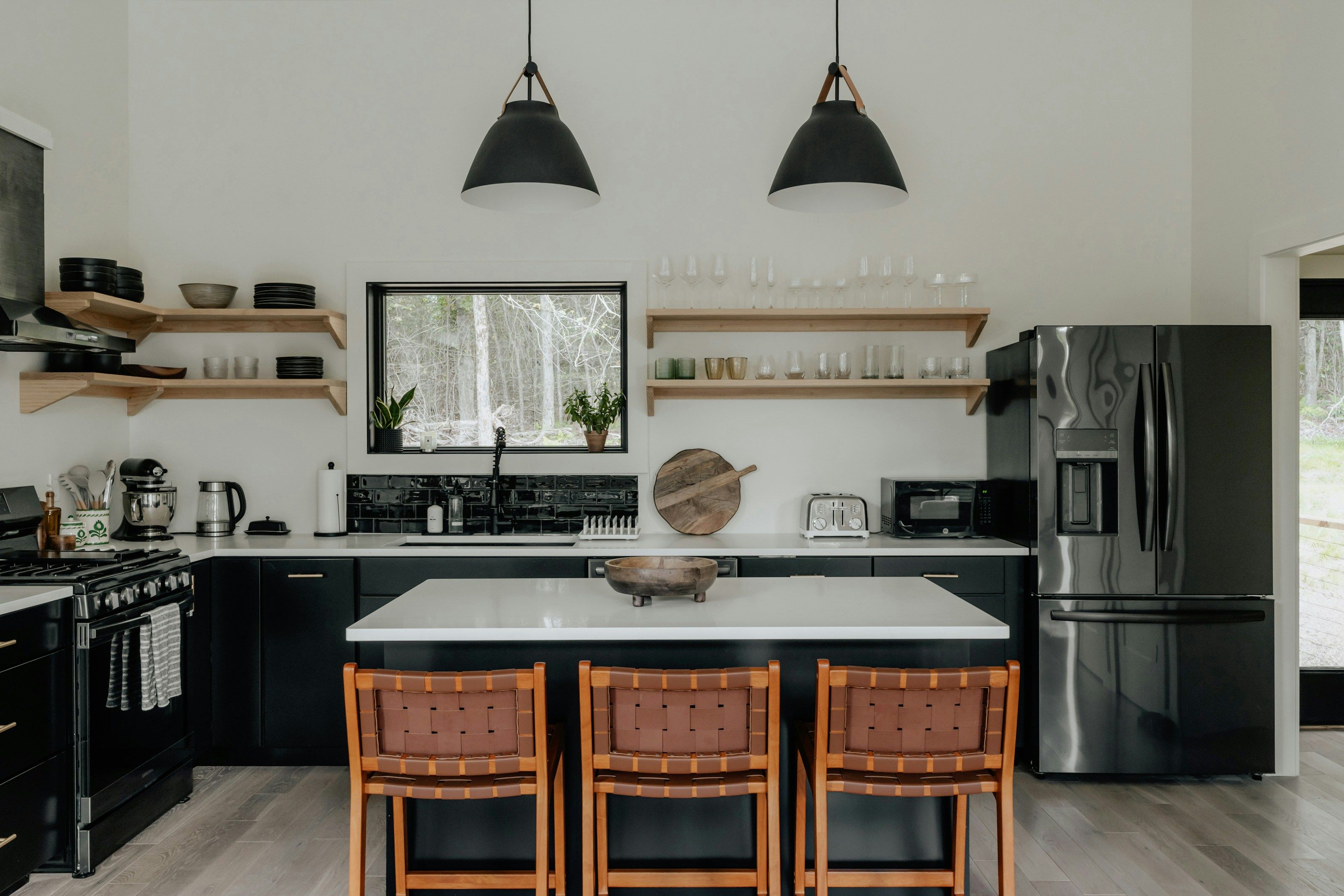 Kitchen modernization project with new appliances and layout